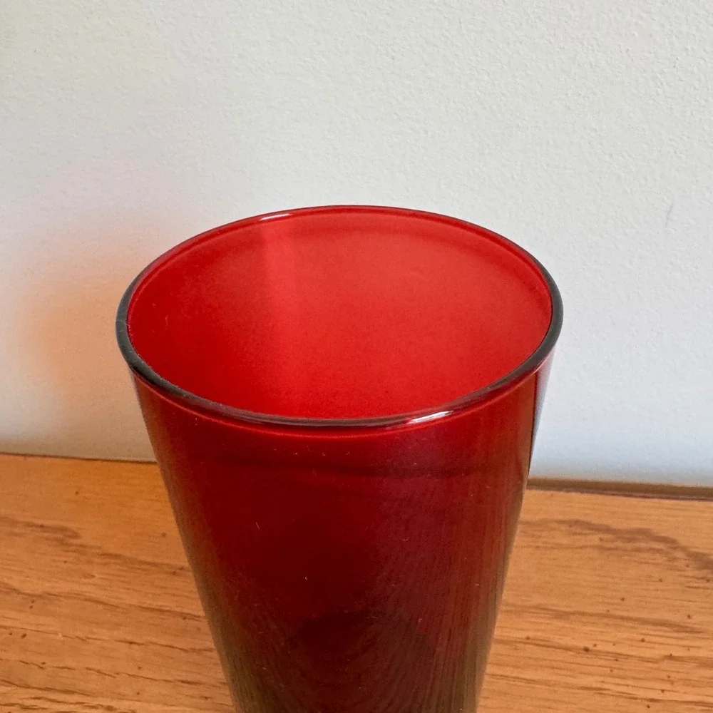 Vintage Anchor‎ Hocking Royal Ruby Red Glass Tumbler Drinking Juice Glass